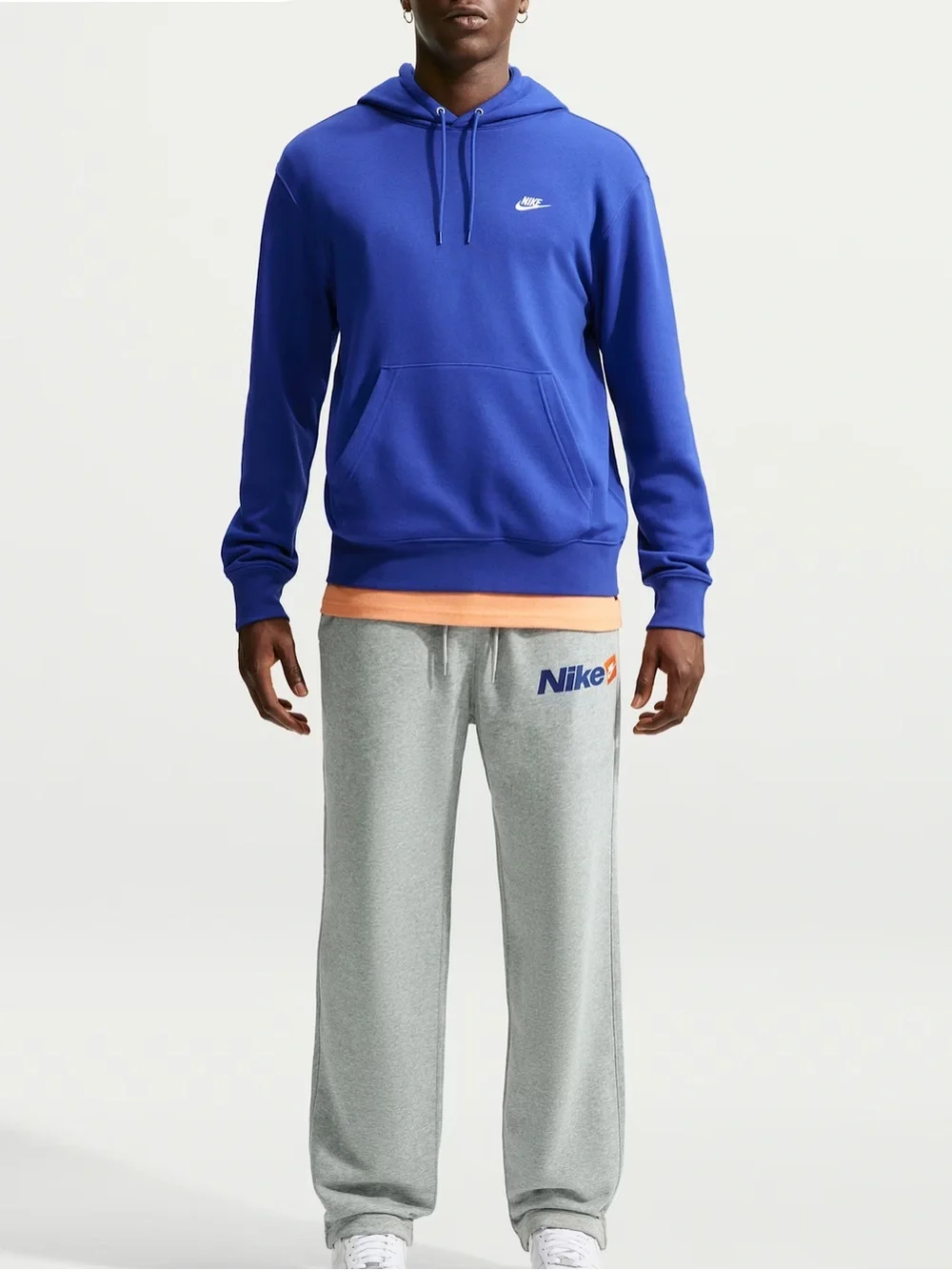 Nike Royal Blue Hooded Sweatshirt Unisex Womens Mens Size Medium